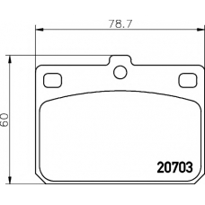 8DB 355 007-261 HELLA PAGID Комплект тормозных колодок, дисковый тормоз