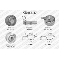 KD457.47 SNR Комплект ремня грм