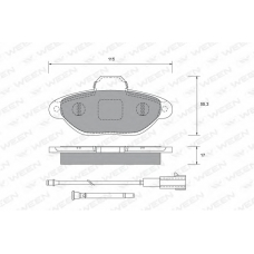 151-2671 WEEN Комплект тормозных колодок, дисковый тормоз