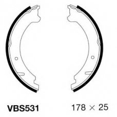 VBS531 MOTAQUIP Комплект тормозных колодок, стояночная тормозная с