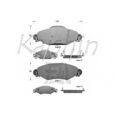 D2246 KAISHIN Комплект тормозных колодок, дисковый тормоз