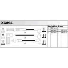 XC894 QUINTON HAZELL Комплект проводов зажигания