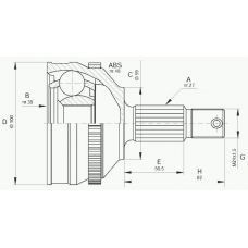 CVJ5646.10 OPEN PARTS Шарнирный комплект, приводной вал