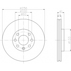 8DD 355 106-041 HELLA PAGID Тормозной диск