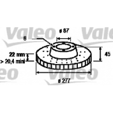 186653 VALEO Тормозной диск