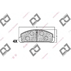 BP1264 DJ PARTS Комплект тормозных колодок, дисковый тормоз