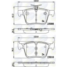 CBP02156 COMLINE Комплект тормозных колодок, дисковый тормоз