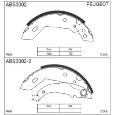 ABS3002 Allied Nippon Колодки барабанные