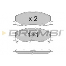 BP3378 BREMSI Комплект тормозных колодок, дисковый тормоз