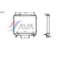 HY2146 AVA Радиатор, охлаждение двигателя