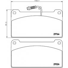 8DB 355 005-441 HELLA PAGID Комплект тормозных колодок, дисковый тормоз