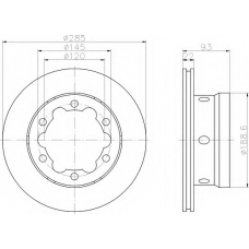 8DD 355 105-801 HELLA Тормозной диск