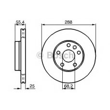 0 986 479 B57 BOSCH Тормозной диск