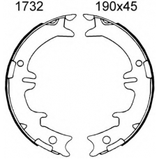 01732 BSF Комплект тормозных колодок, стояночная тормозная с