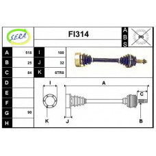 FI314 SERA Приводной вал