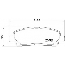 P 83 138 BREMBO Комплект тормозных колодок, дисковый тормоз