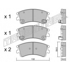 492.0 TRUSTING Комплект тормозных колодок, дисковый тормоз