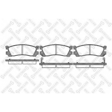 410 002-SX STELLOX Комплект тормозных колодок, дисковый тормоз