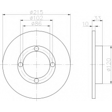 8DD 355 107-161 HELLA Тормозной диск