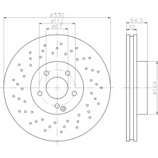 8DD 355 109-461 HELLA PAGID Тормозной диск