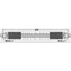 BBH6875 BORG & BECK Тормозной шланг