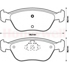 571457B BENDIX Комплект тормозных колодок, дисковый тормоз