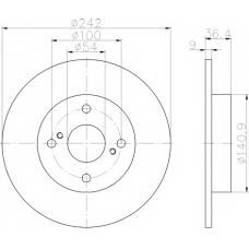 8DD 355 115-821 HELLA PAGID Тормозной диск