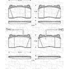 363702161043 MAGNETI MARELLI Комплект тормозных колодок, дисковый тормоз