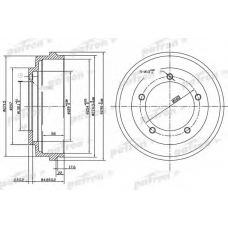 PDR1067 PATRON Тормозной барабан