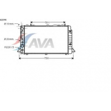 AI2090 AVA Радиатор, охлаждение двигателя
