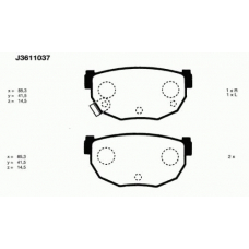 J3611037 NIPPARTS Комплект тормозных колодок, дисковый тормоз