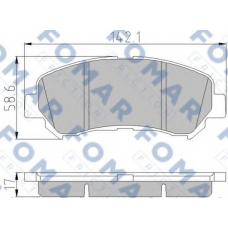 FO 933681 FOMAR ROULUNDS Комплект тормозных колодок, дисковый тормоз