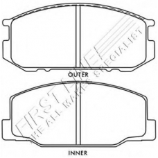 FBP1334 FIRST LINE Комплект тормозных колодок, дисковый тормоз