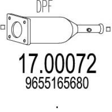 17.00072 MTS Сажевый / частичный фильтр, система выхлопа ог