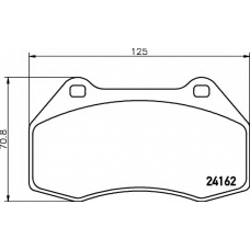 8DB 355 012-151 HELLA Комплект тормозных колодок, дисковый тормоз