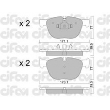 822-770-0 CIFAM Комплект тормозных колодок, дисковый тормоз