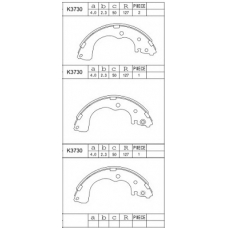 K3730 ASIMCO Комплект тормозных колодок
