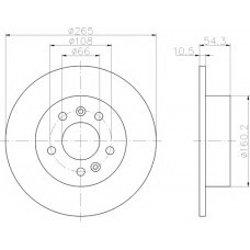 MDC1396 MINTEX Тормозной диск