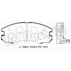 IBD-1249 IPS Parts Комплект тормозных колодок, дисковый тормоз