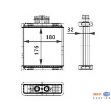 8FH 351 311-111 HELLA Теплообменник, отопление салона