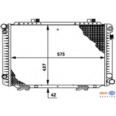 8MK 376 712-321 HELLA Радиатор, охлаждение двигателя