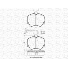 363702160237 MAGNETI MARELLI Комплект тормозных колодок, дисковый тормоз