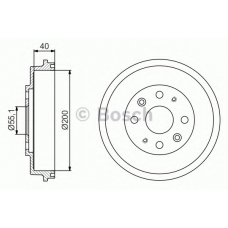 0 986 477 191 BOSCH Тормозной барабан