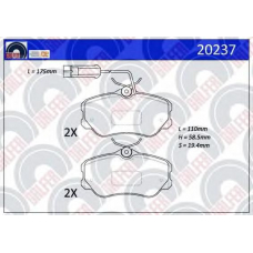 20237 GALFER Комплект тормозных колодок, дисковый тормоз