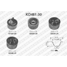 KD481.00 SNR Комплект ремня грм