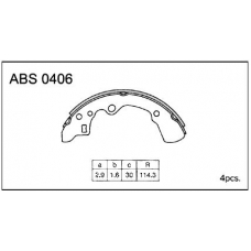 ABS0406 Allied Nippon Колодки барабанные