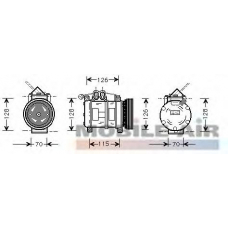 0600K230 VAN WEZEL Компрессор, кондиционер