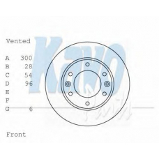 BR-4227 KAVO PARTS Тормозной диск