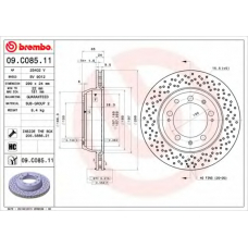 09.C085.11 BREMBO Тормозной диск