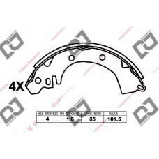 BS1351 DJ PARTS Комплект тормозных колодок